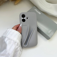 Чехол Rhode серый с блеском на iPhone 17 в коробке
